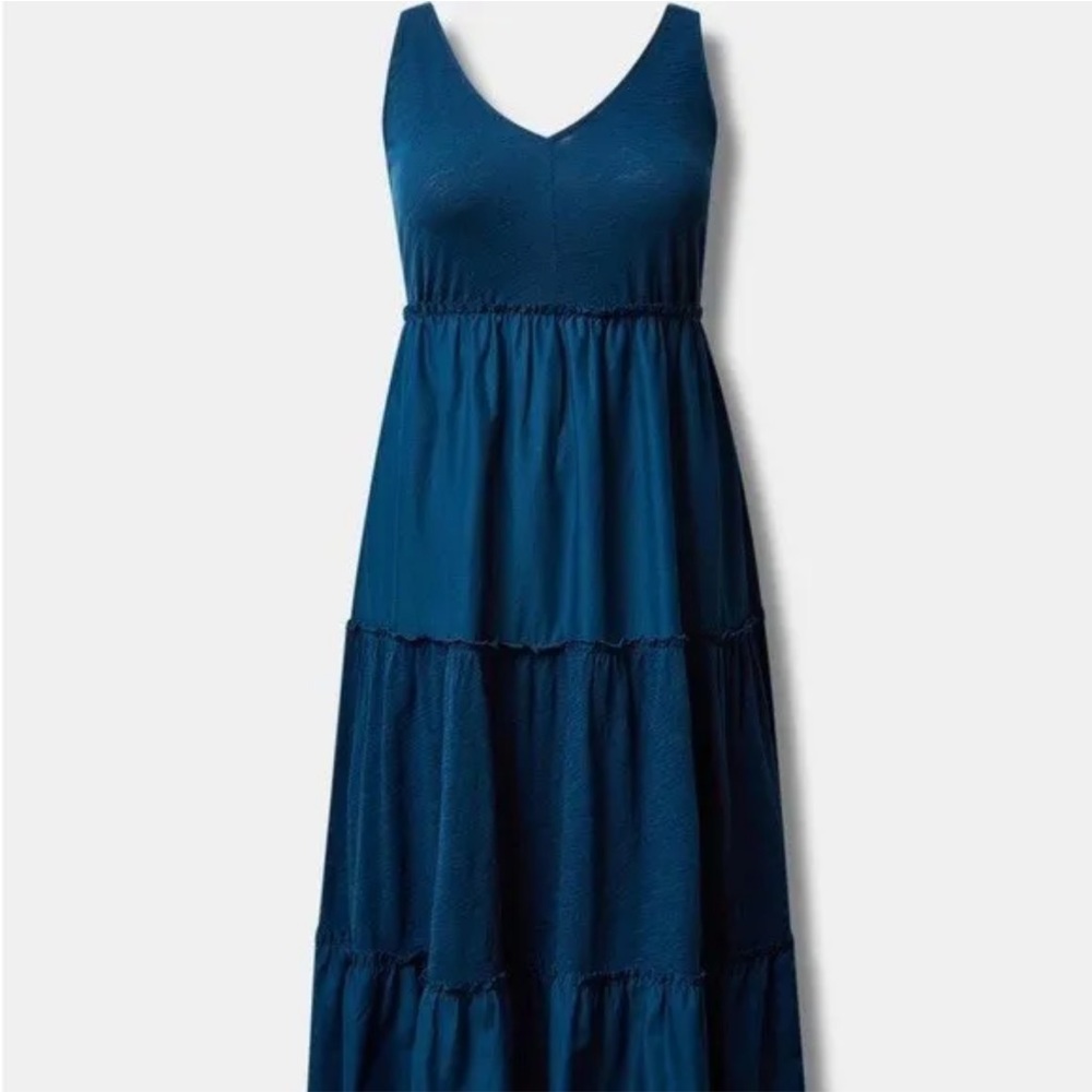 Torrid Midi Cotton Teal Beach Dress Sz 2